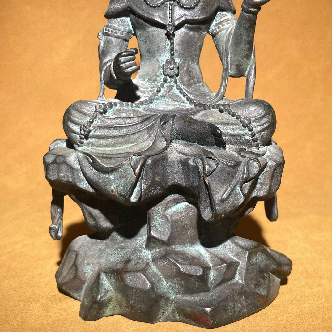 Chinese antique pure copper Guanyin
