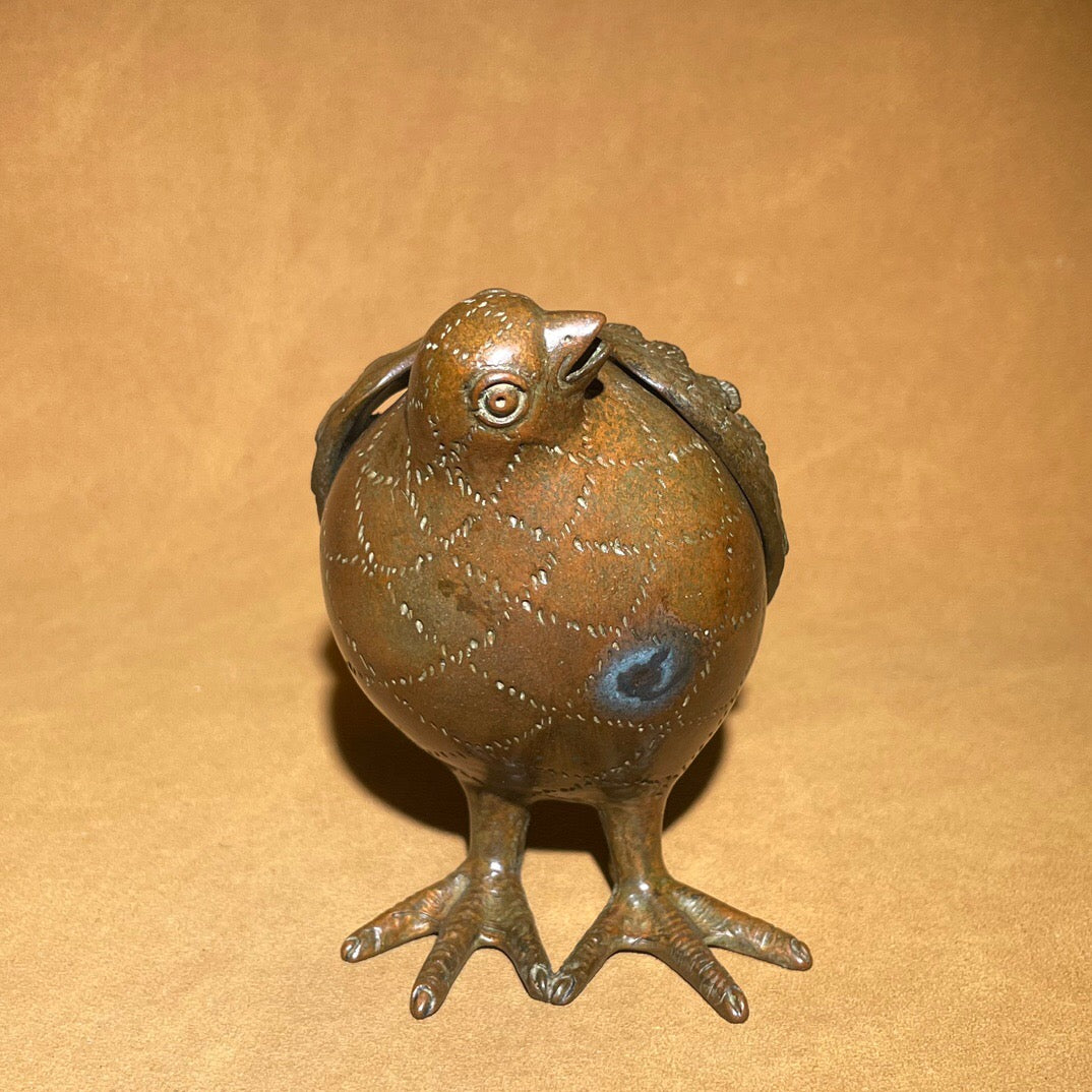 Chinese antique pure copper tea pet aromatherapy ornament