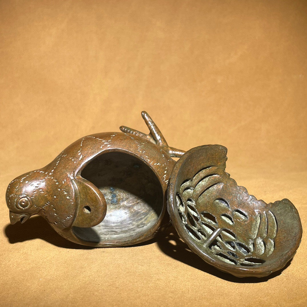 Chinese antique pure copper tea pet aromatherapy ornament