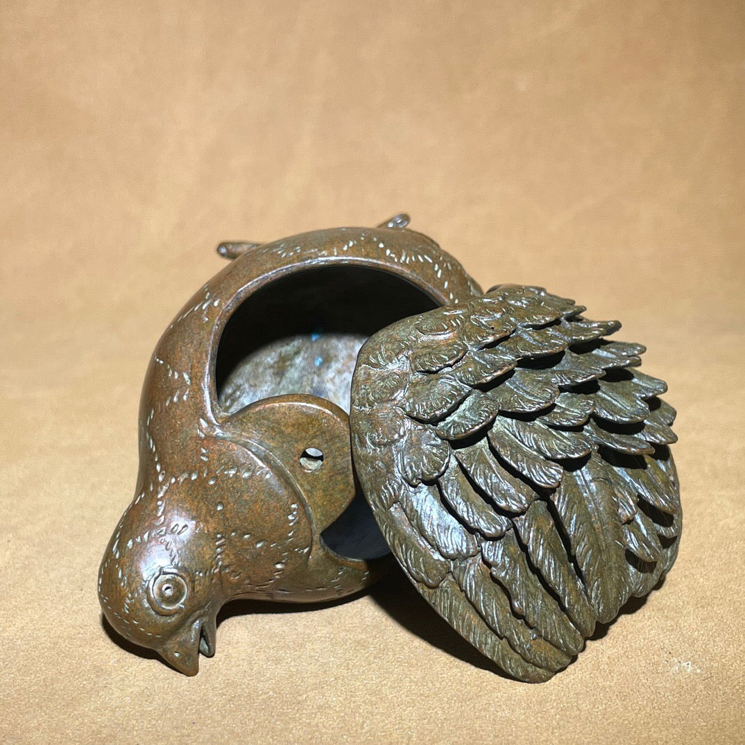 Chinese antique pure copper tea pet aromatherapy ornament