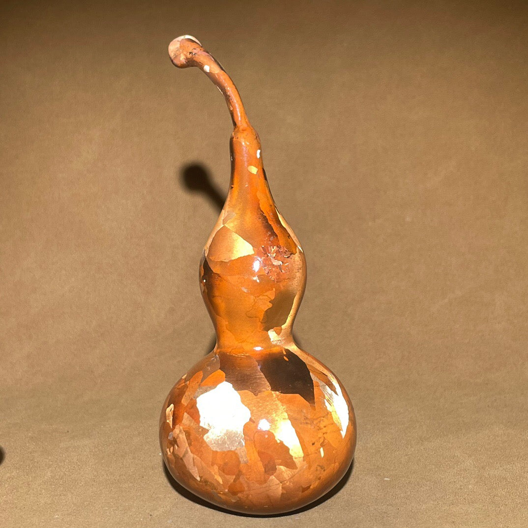 Chinese antique pure copper spotted copper gourd