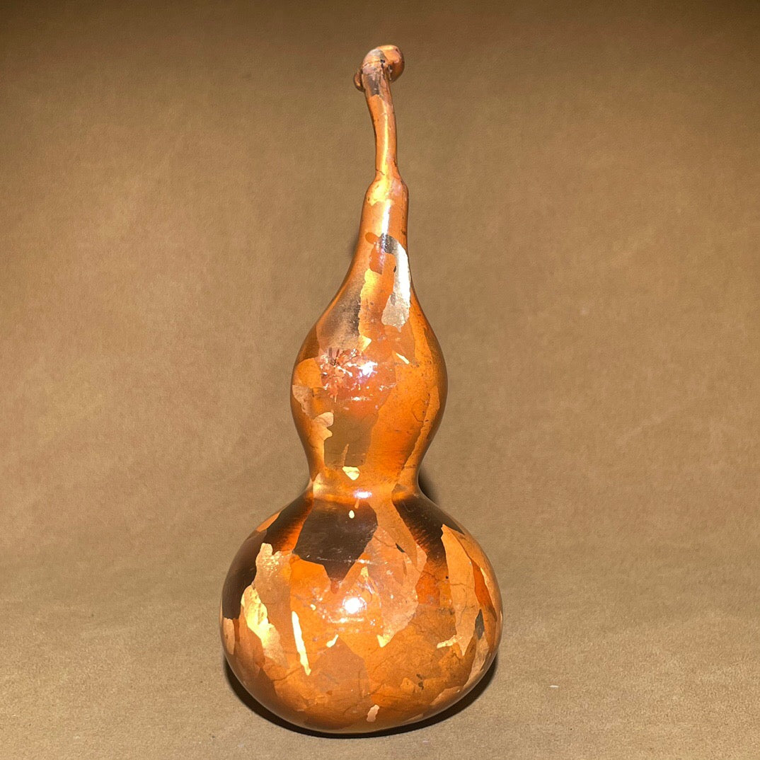 Chinese antique pure copper spotted copper gourd