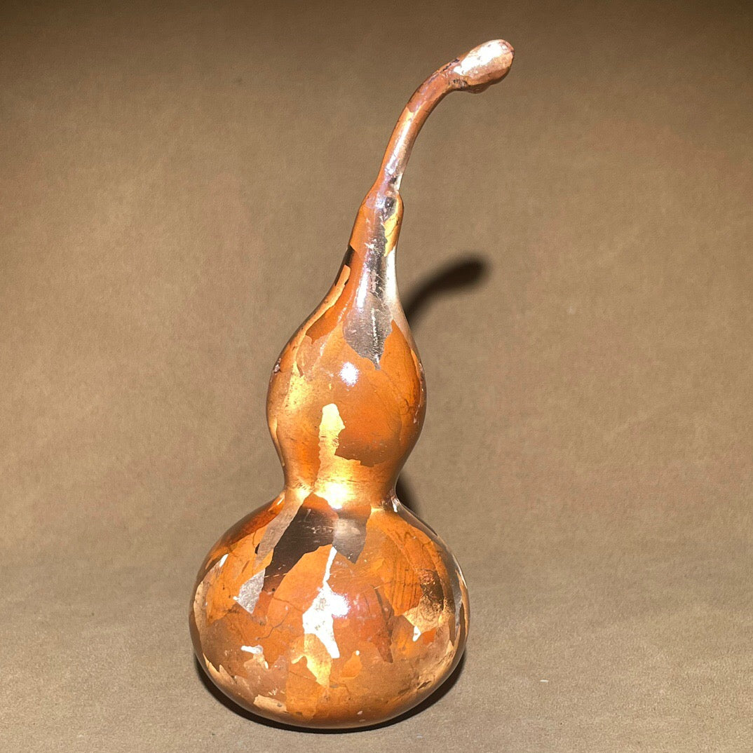 Chinese antique pure copper spotted copper gourd