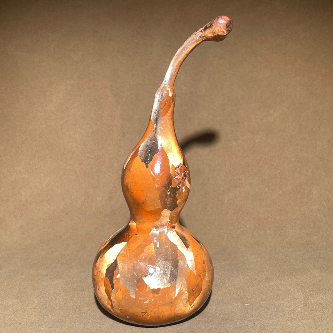 Chinese antique pure copper spotted copper gourd