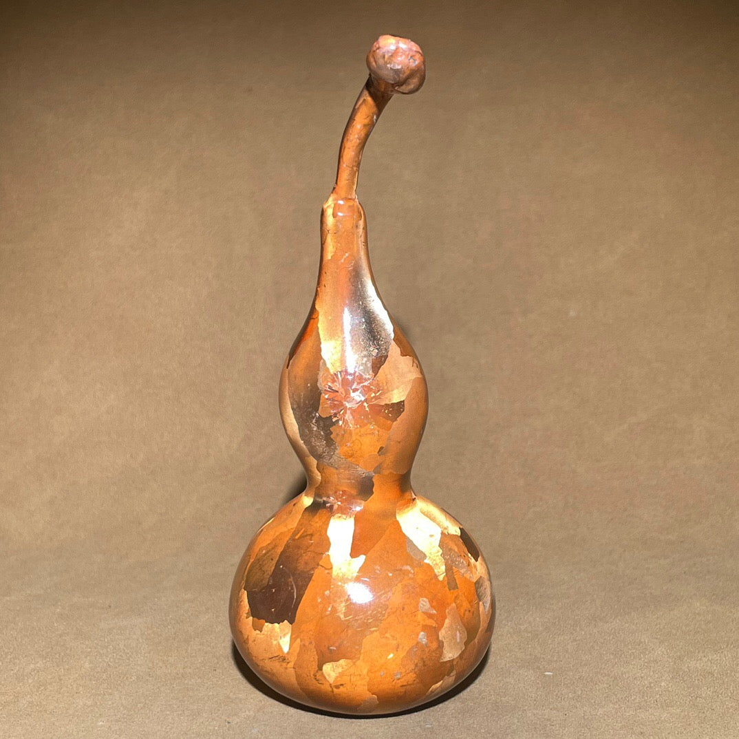 Chinese antique pure copper spotted copper gourd