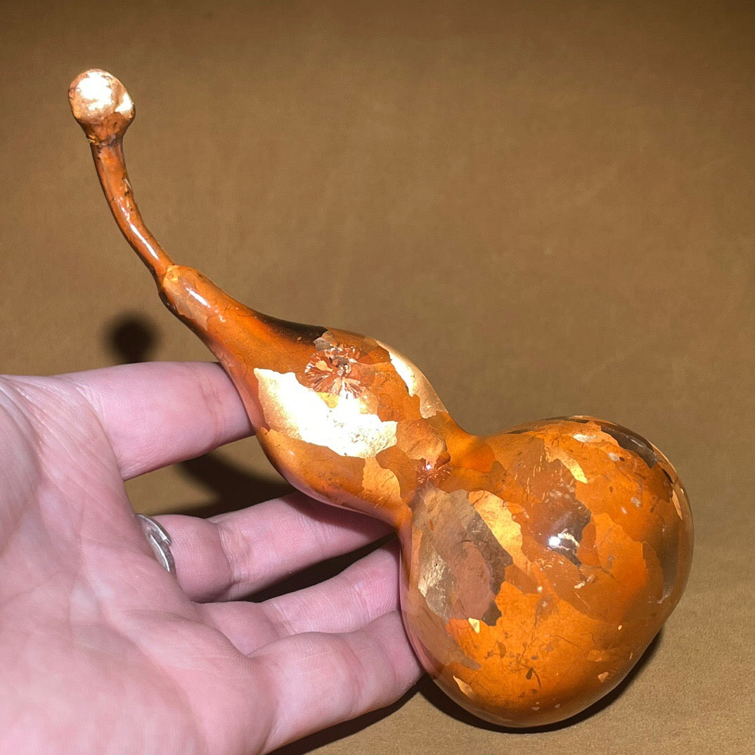 Chinese antique pure copper spotted copper gourd