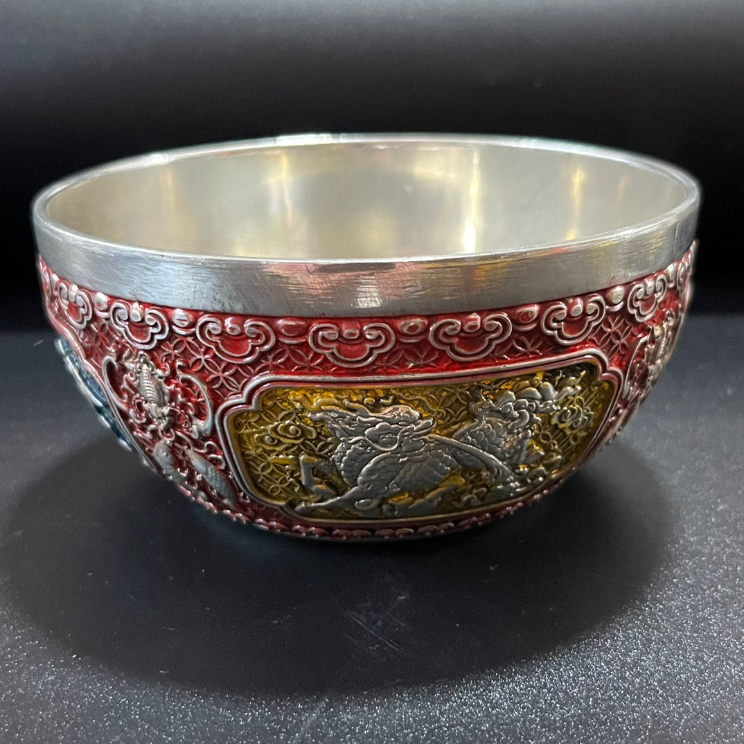 Chinese antique painted treasure pot