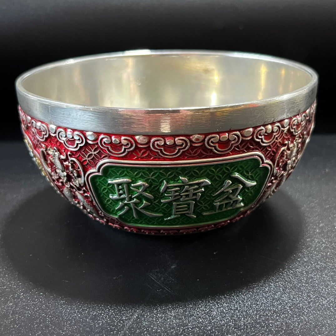 Chinese antique painted treasure pot