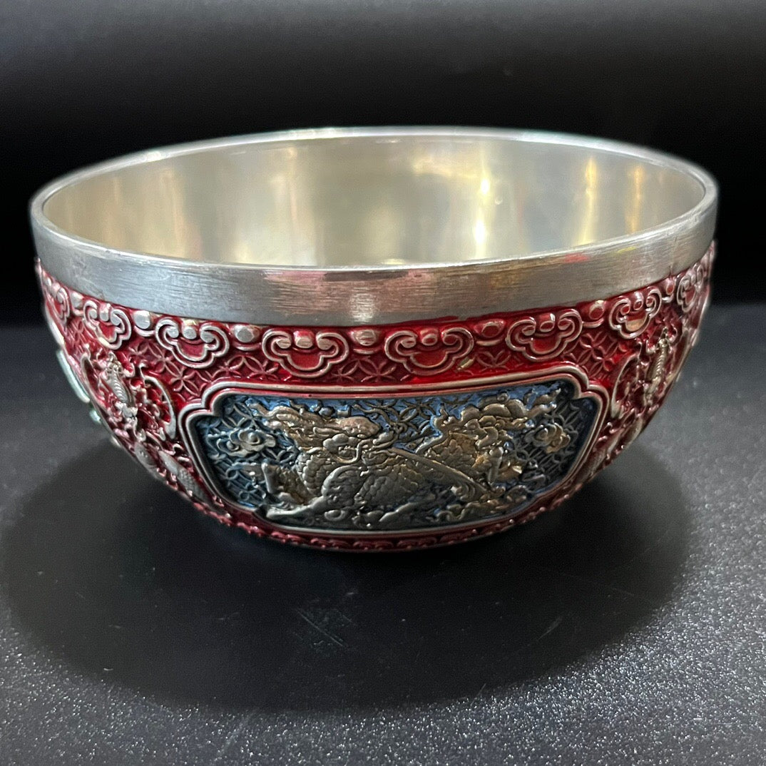 Chinese antique painted treasure pot