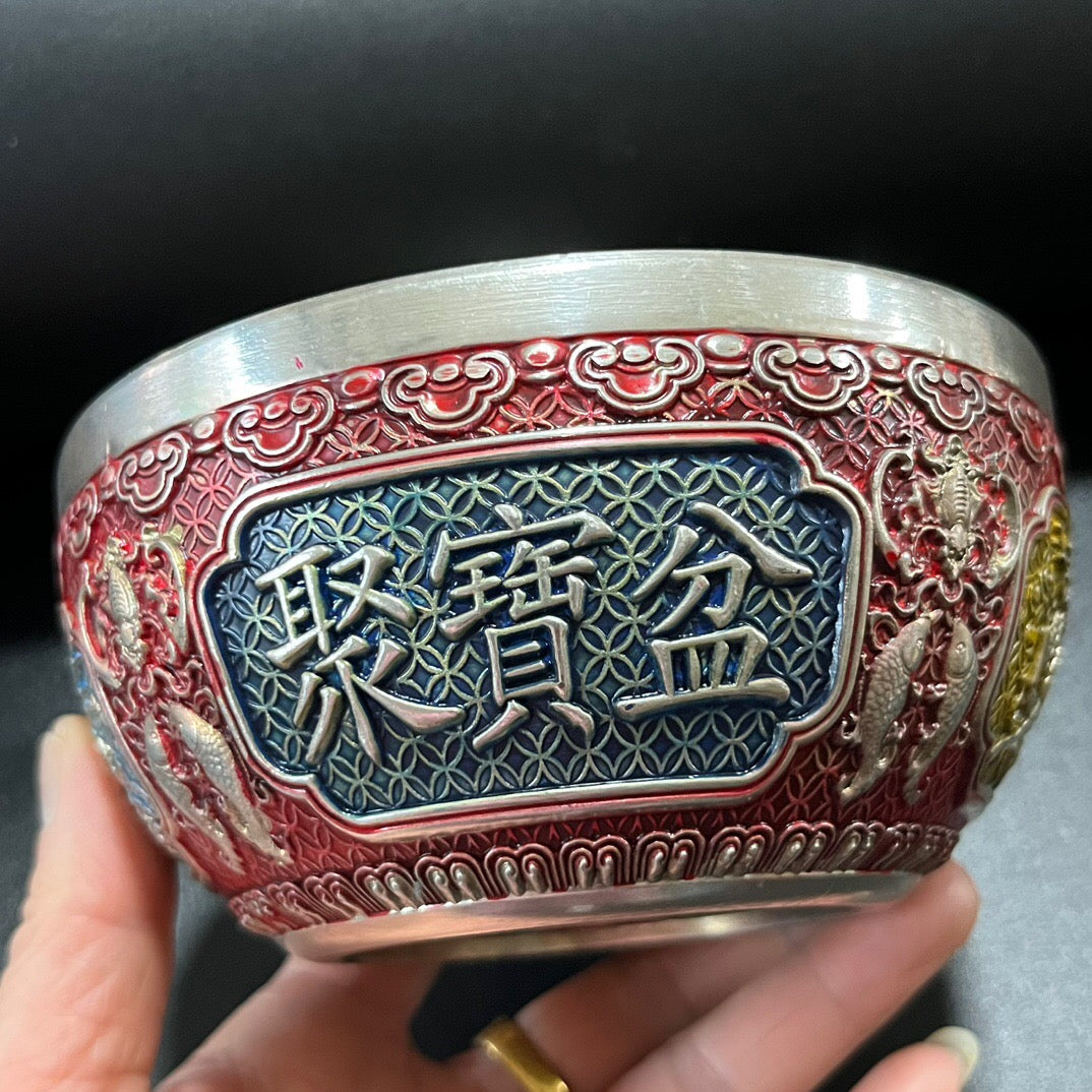 Chinese antique painted treasure pot