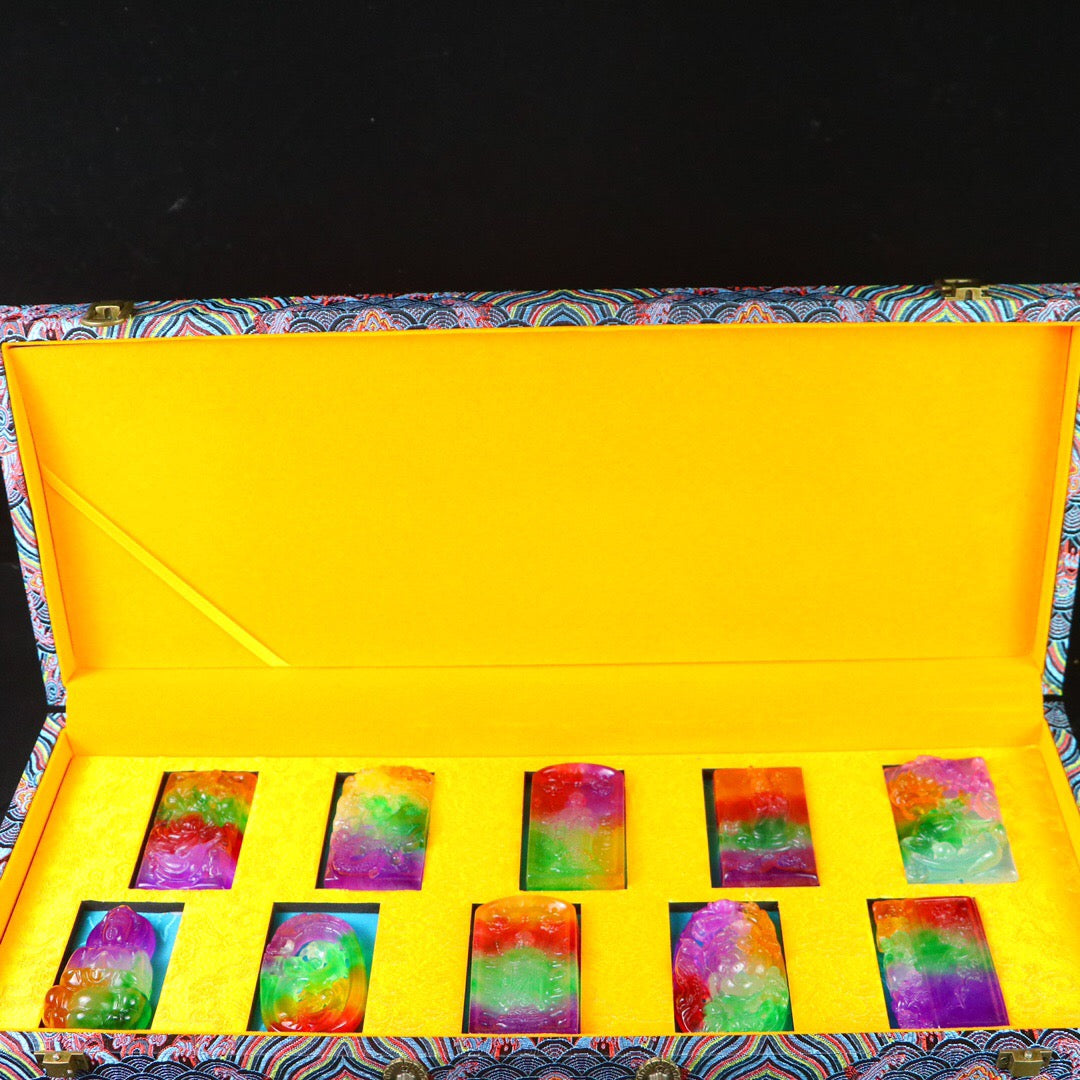 Chinese antique high ice precision carving [box set]