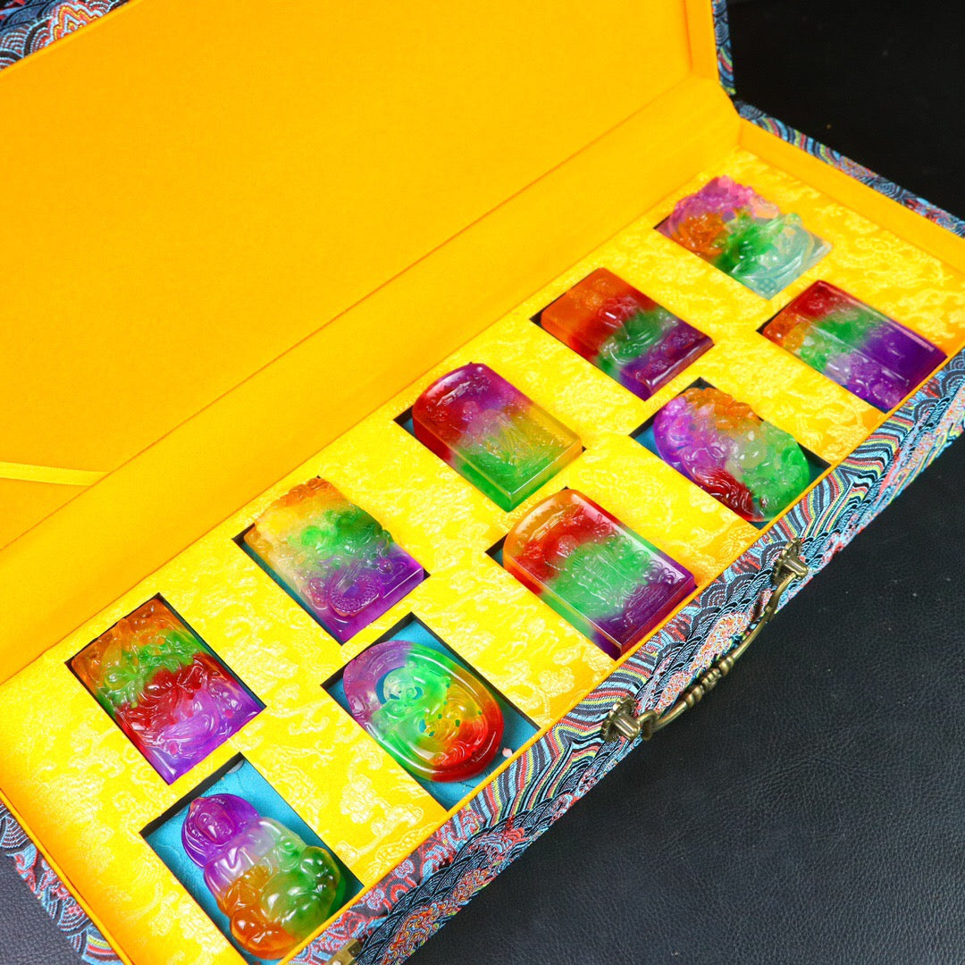 Chinese antique high ice precision carving [box set]