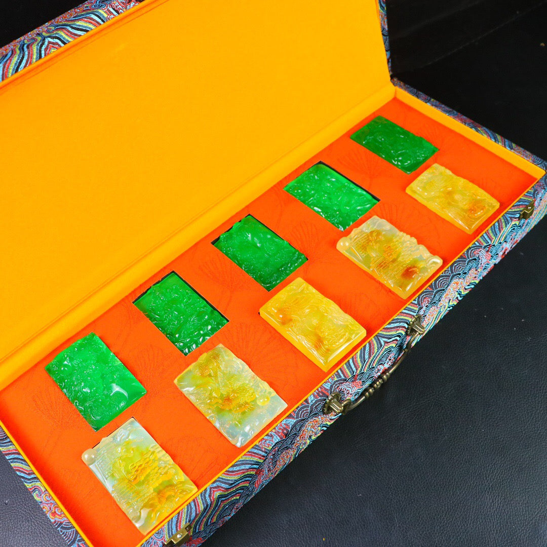 Chinese antique high ice precision carving [box set]