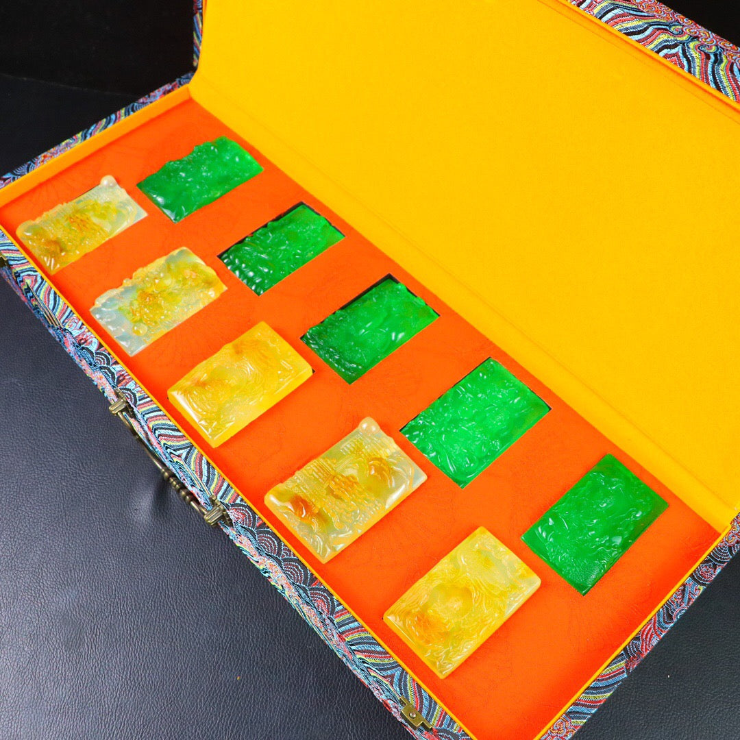 Chinese antique high ice precision carving [box set]