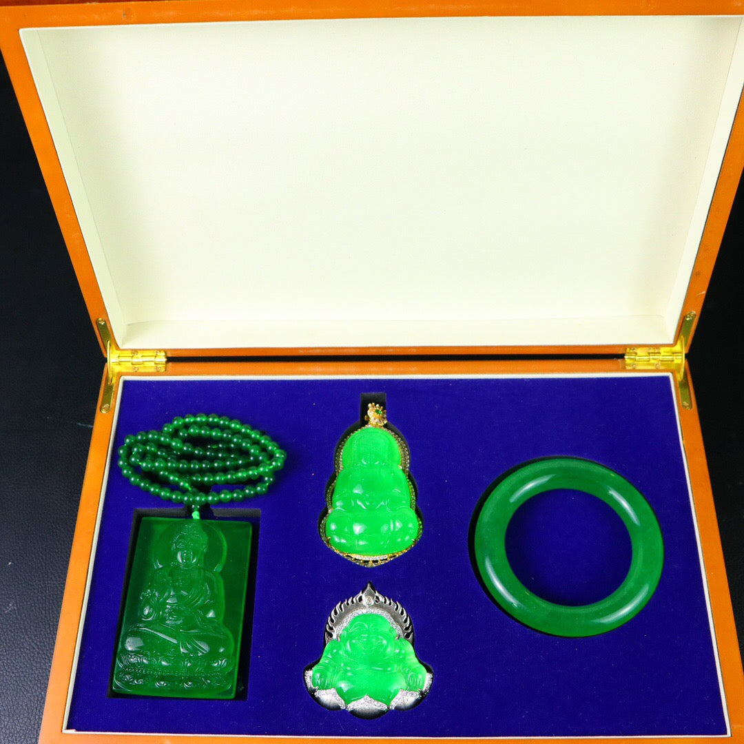 Chinese antique high ice precision carving [box set]
