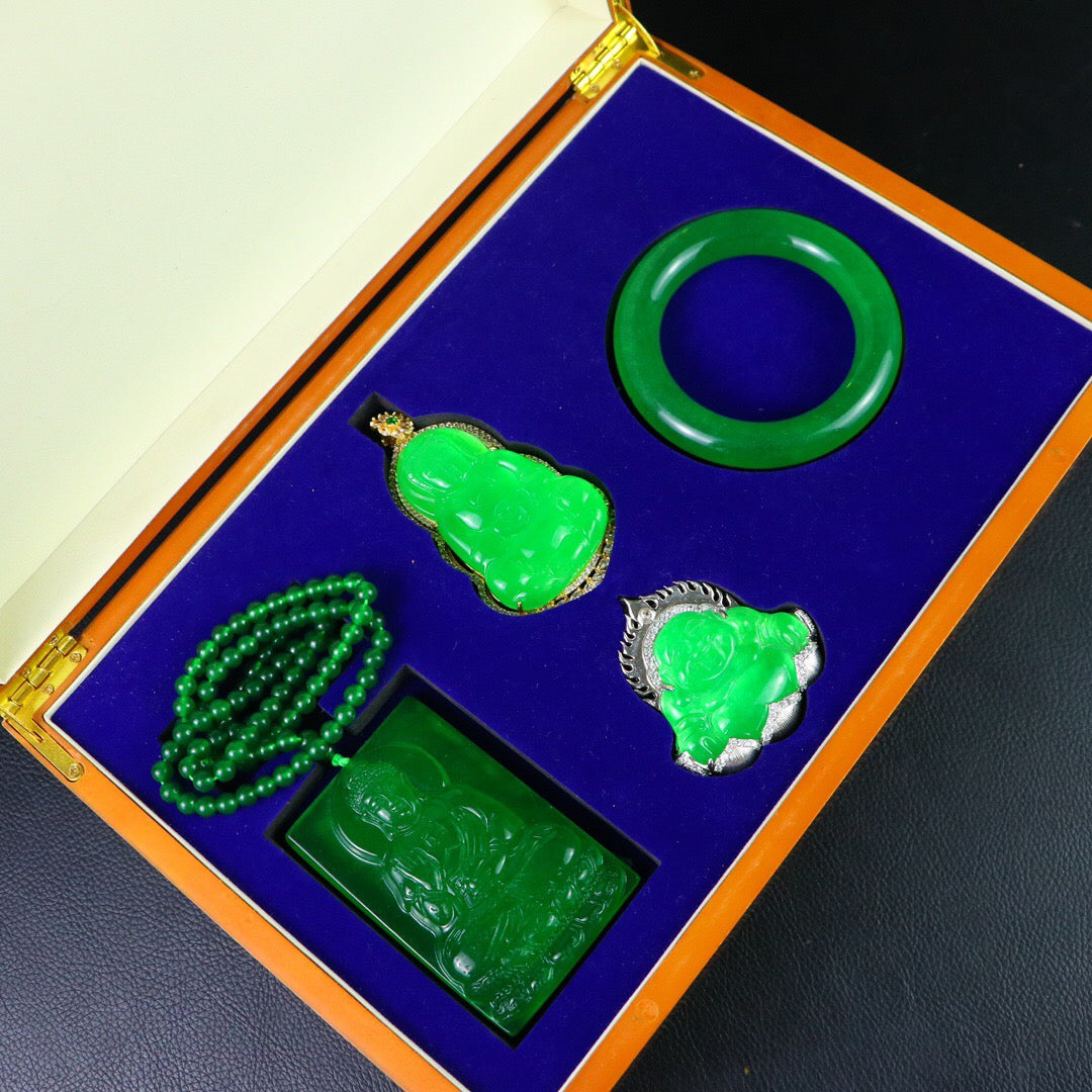 Chinese antique high ice precision carving [box set]