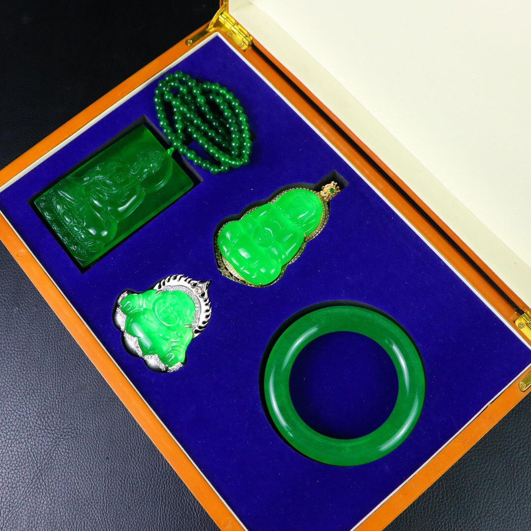 Chinese antique high ice precision carving [box set]