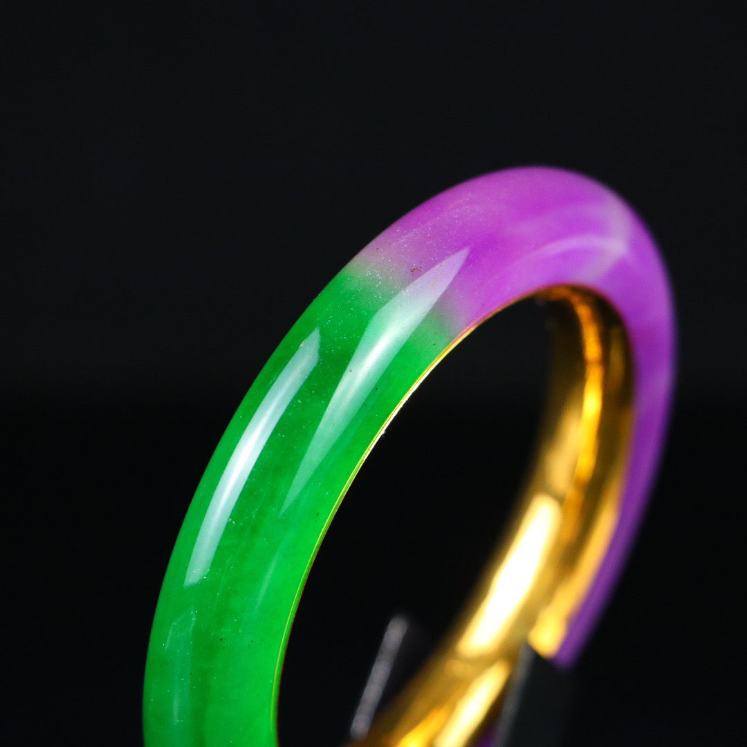 Chinese antique high ice precision carving [round bracelet]