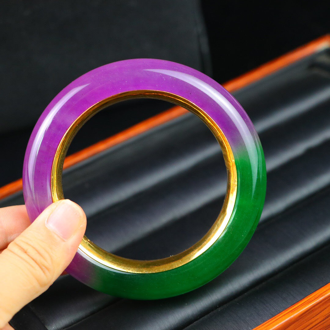 Chinese antique high ice precision carving [round bracelet]