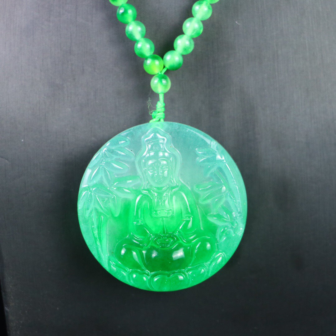 Chinese antique high ice precision carving integrated chain [Guanyin brand]