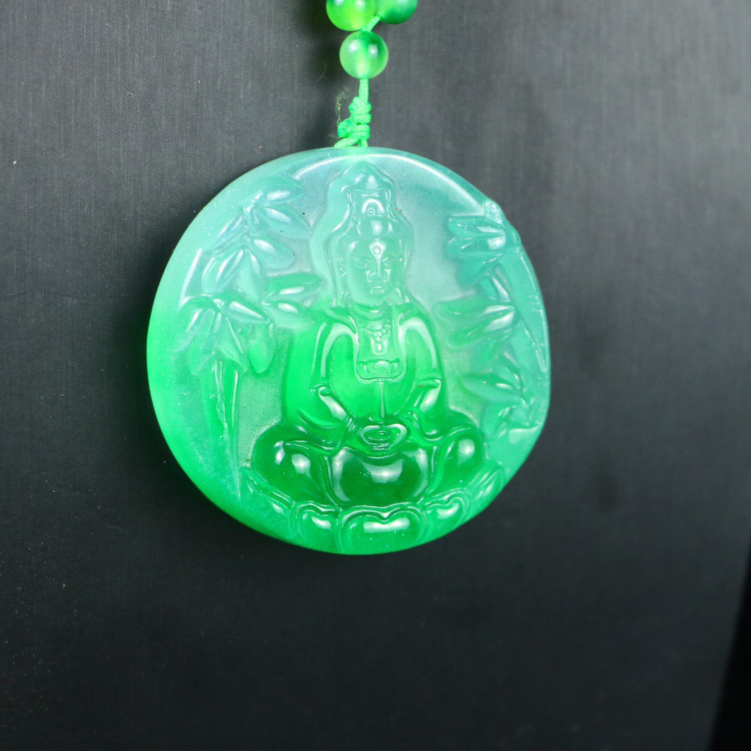 Chinese antique high ice precision carving integrated chain [Guanyin brand]
