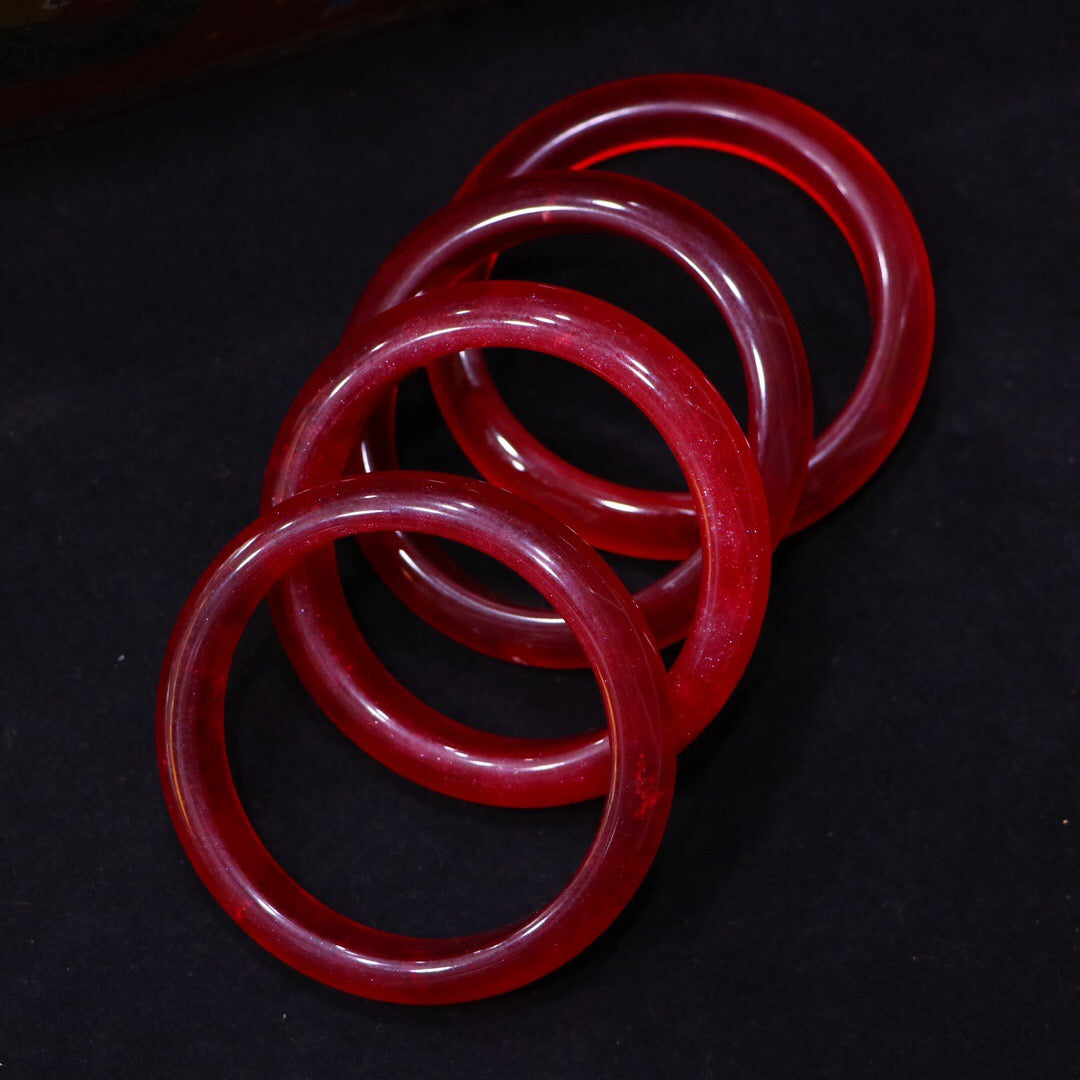 Chinese Antique High Ice Precision Carving [Bracelet Set Box]