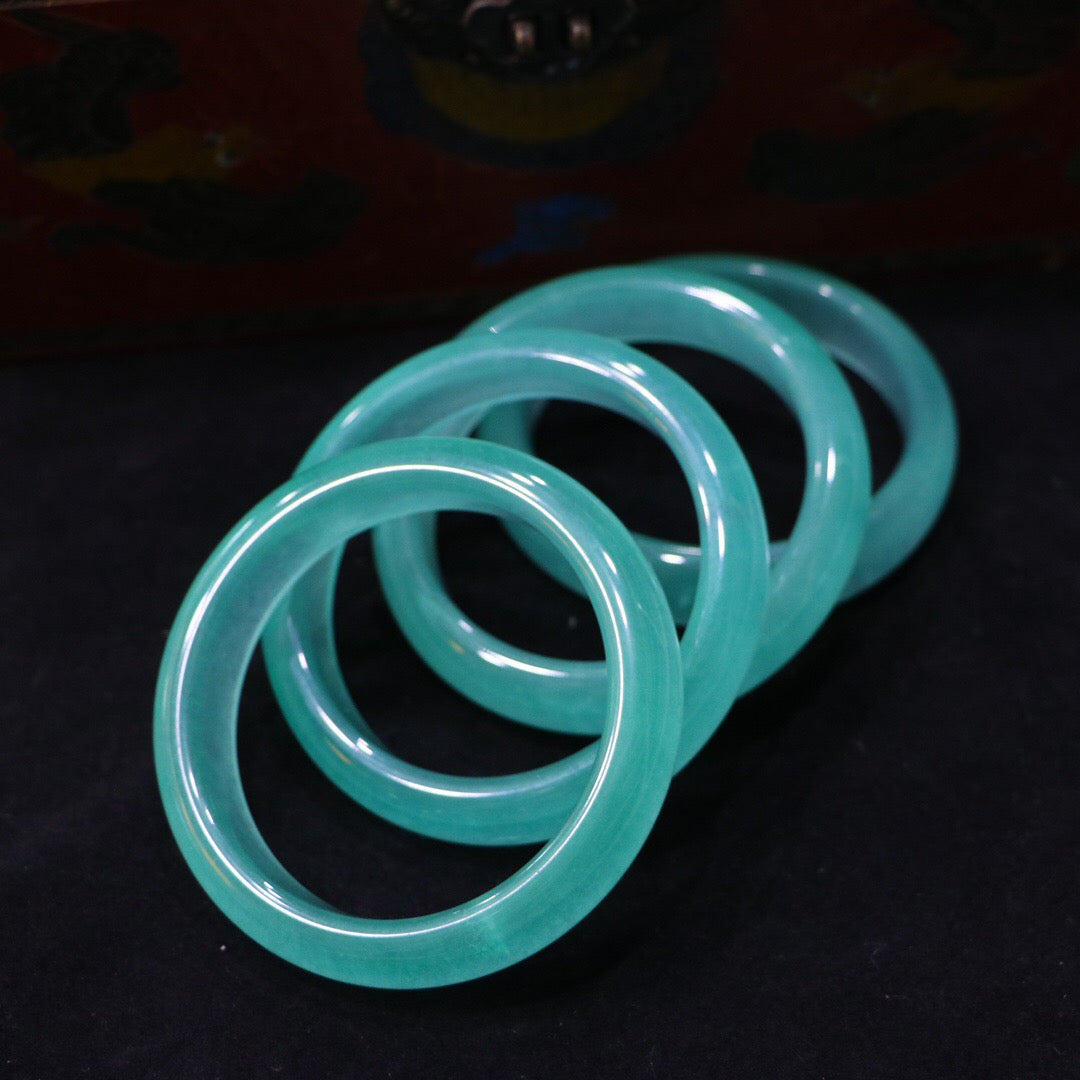 Chinese Antique High Ice Precision Carving [Bracelet Set Box]