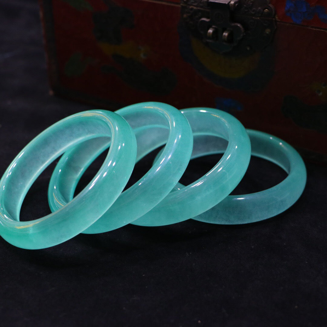 Chinese Antique High Ice Precision Carving [Bracelet Set Box]