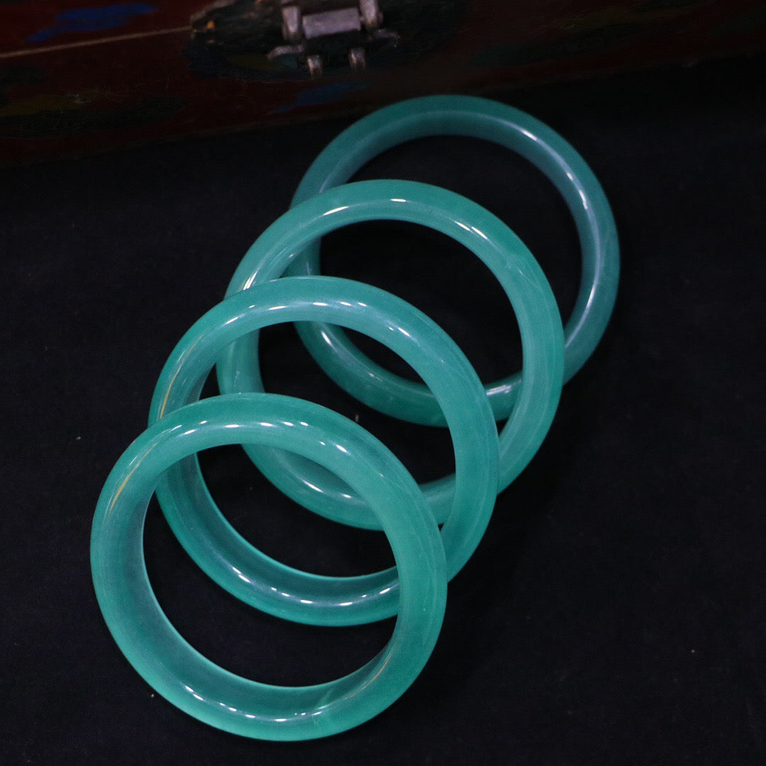 Chinese Antique High Ice Precision Carving [Bracelet Set Box]