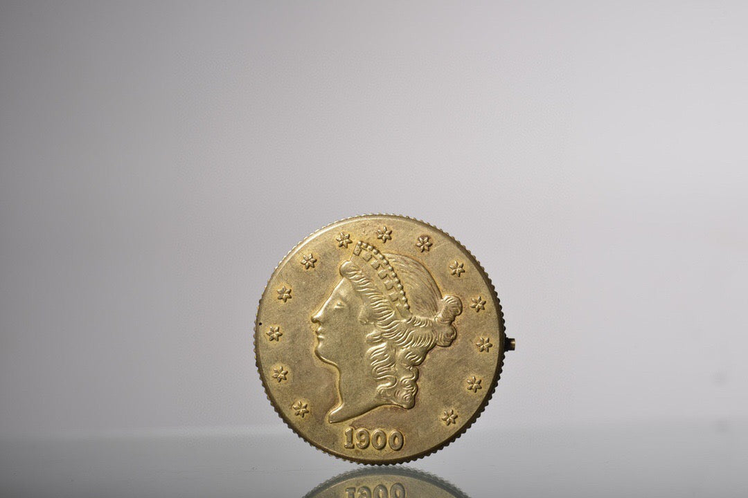 Chinese antique brass hunting pocket watch