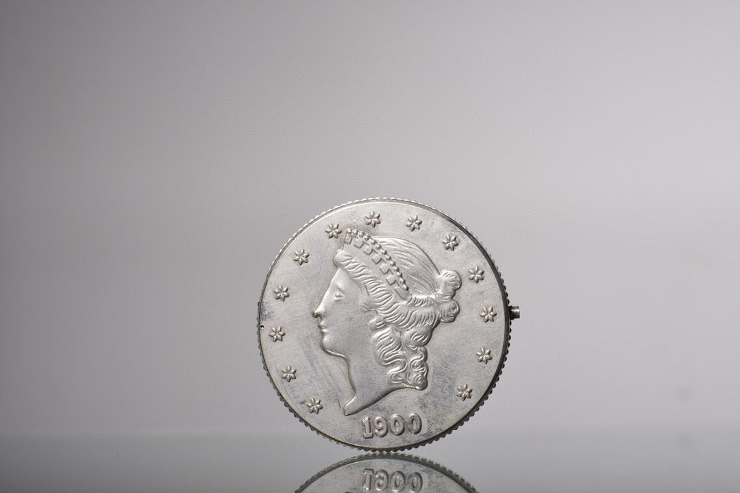 Chinese antique brass hunting pocket watch