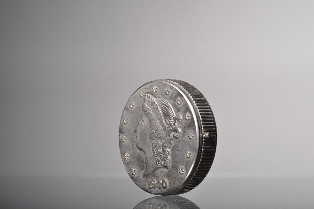 Chinese antique brass hunting pocket watch