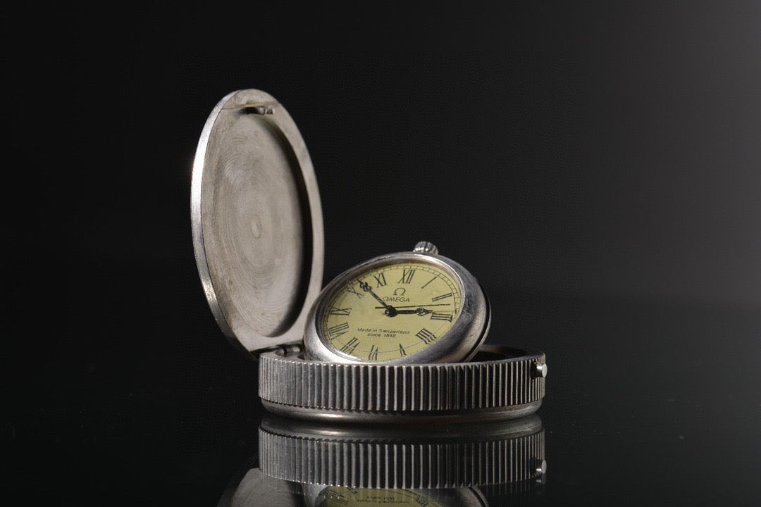 Chinese antique brass hunting pocket watch