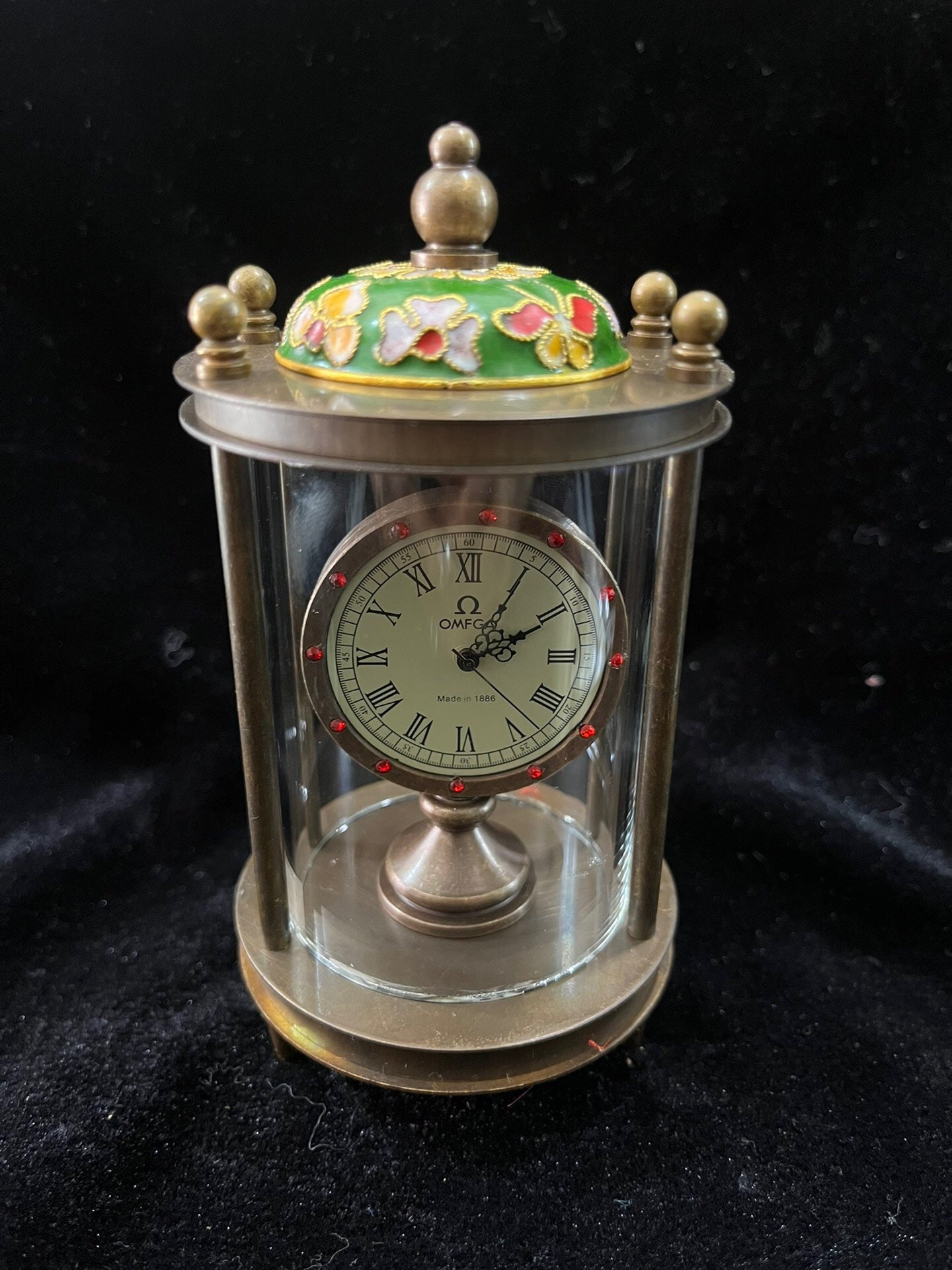 Chinese antique cloisonn é cylindrical watch