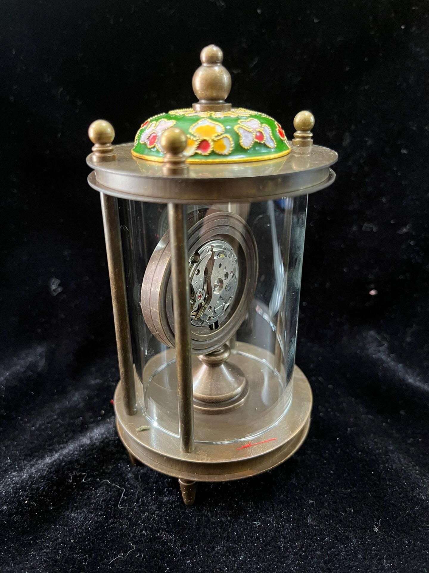 Chinese antique cloisonn é cylindrical watch