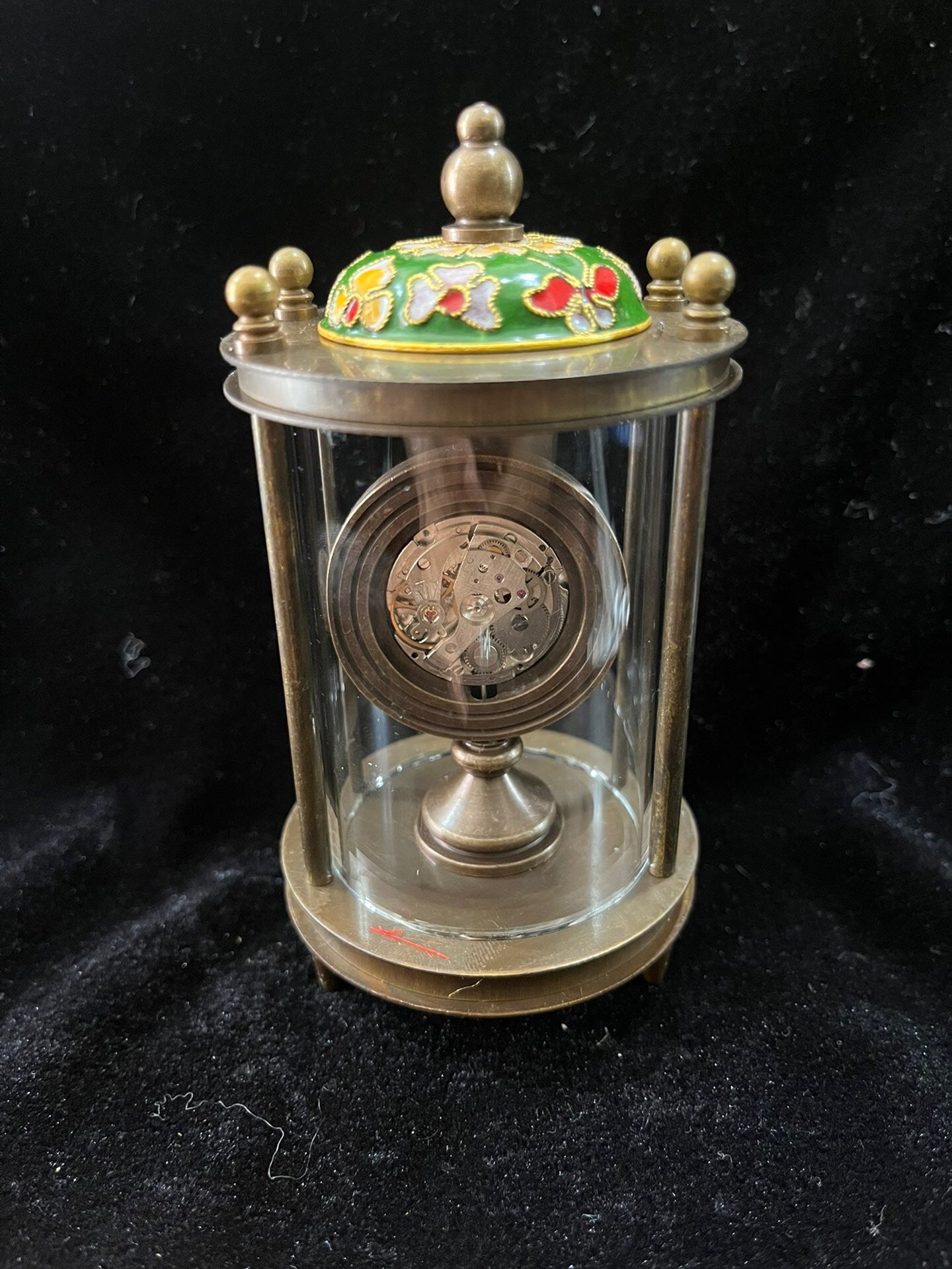 Chinese antique cloisonn é cylindrical watch