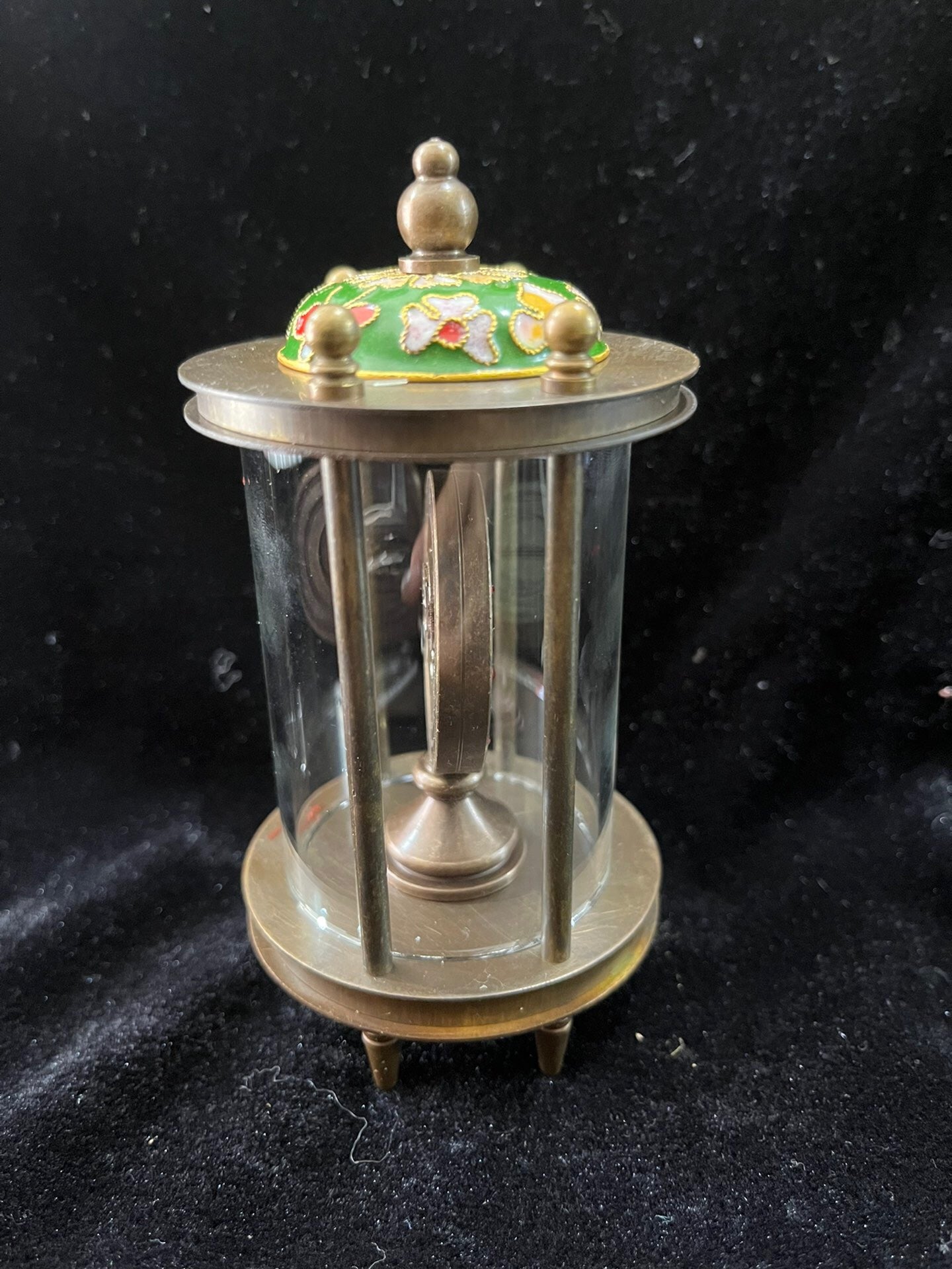 Chinese antique cloisonn é cylindrical watch