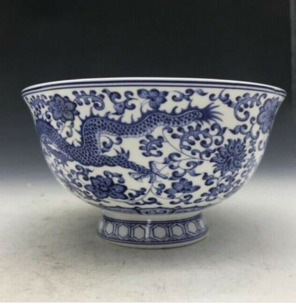 Chinese ceramic bowl painting dragon - a collection of Qianlong Marks