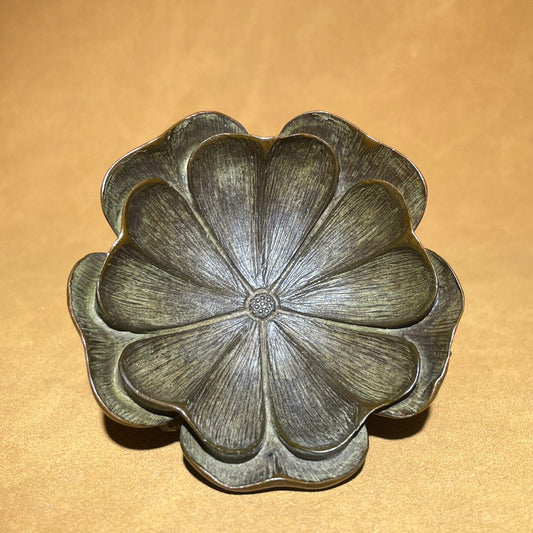 Chinese antique pure copper orchid pen wash stationery decoration