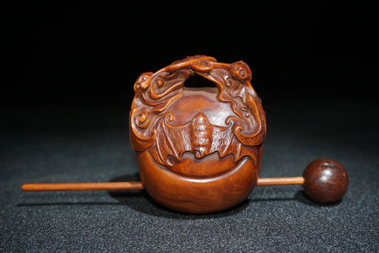 Hand carved boxwood carved wooden fish
