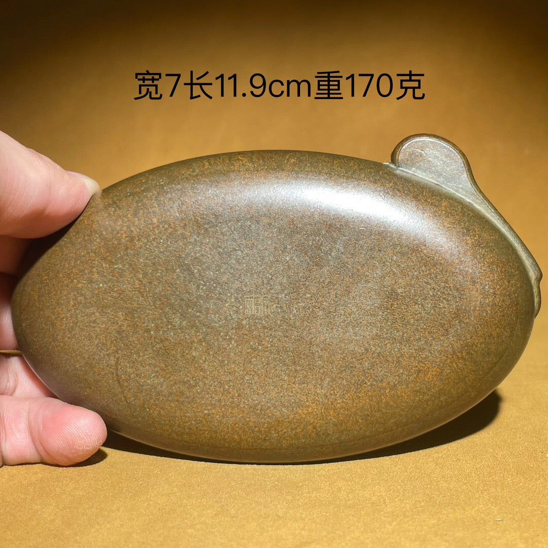 Chinese antique pure copper Xianhe Wenfang pen wash ornament