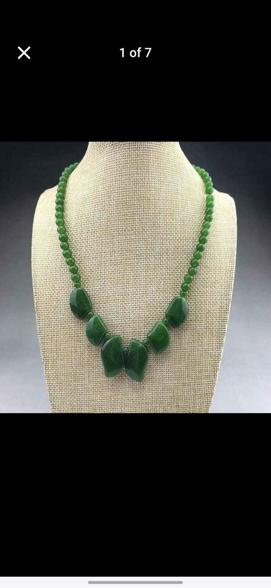 Handmade jade necklace