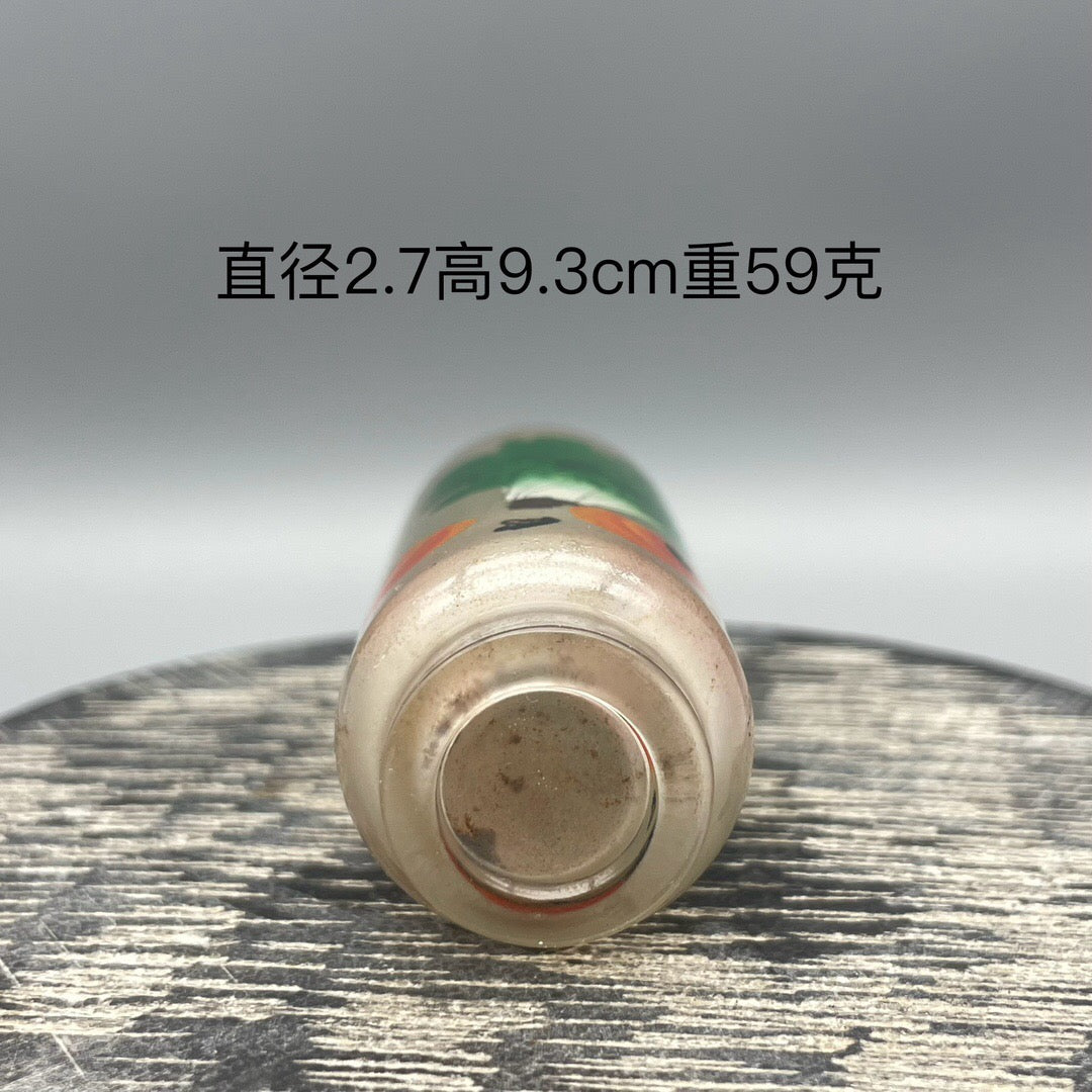 Chinese antique old glass handmade painting [Hundred Treasures Picture] Inner painting of snuff bottle