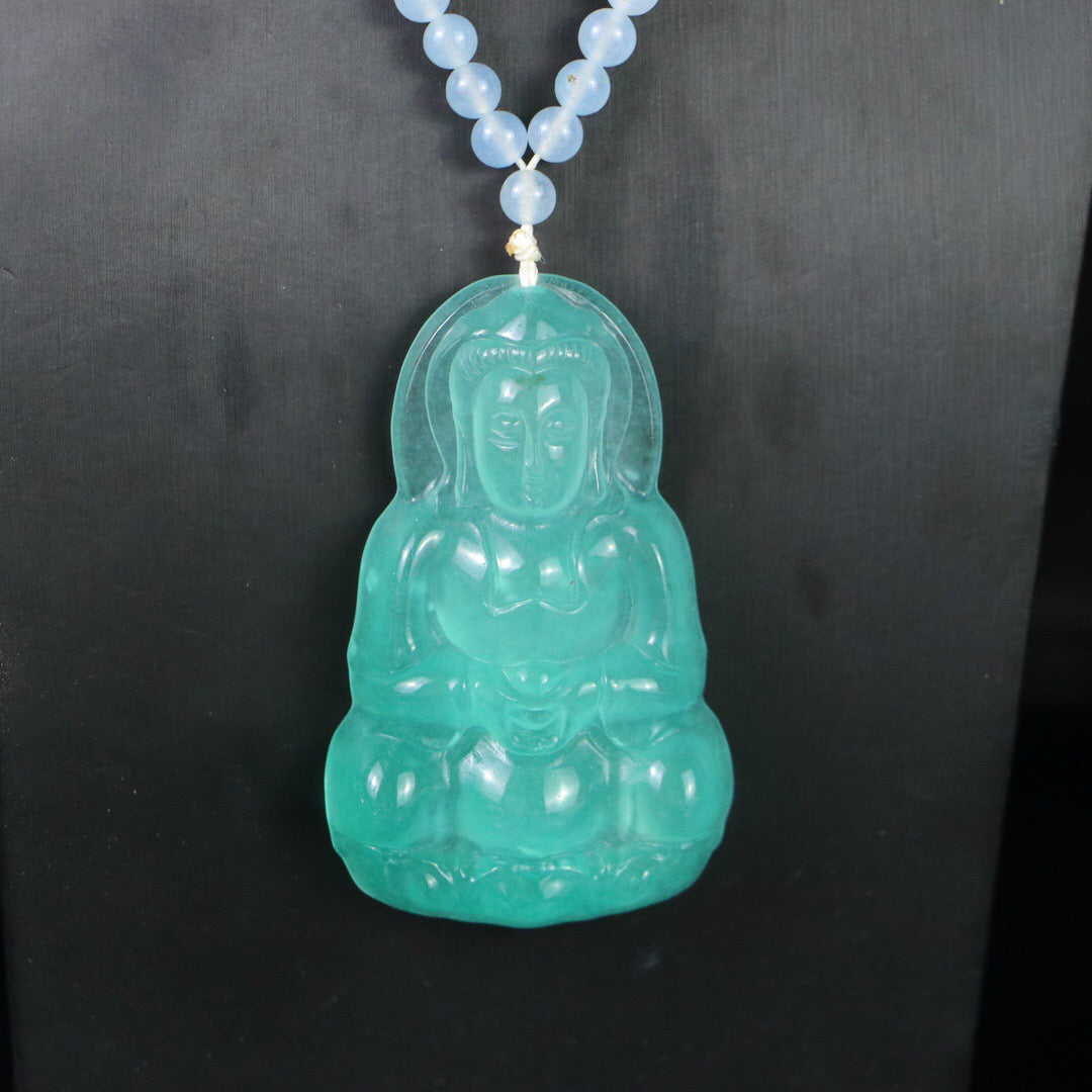 Chinese Antique Perfect High Ice Precision Carving 【 Guanyin Brand 】