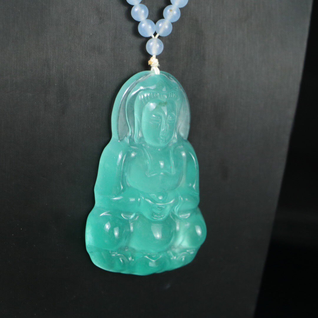 Chinese Antique Perfect High Ice Precision Carving 【 Guanyin Brand 】
