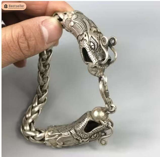 Chinese Antique Pure Copper Leading Bracelet