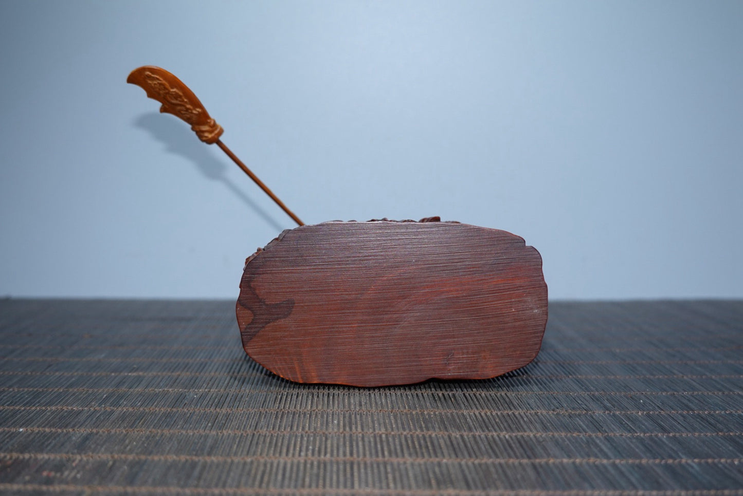 Collected boxwood carved Guan Gong ornaments, furniture ornaments