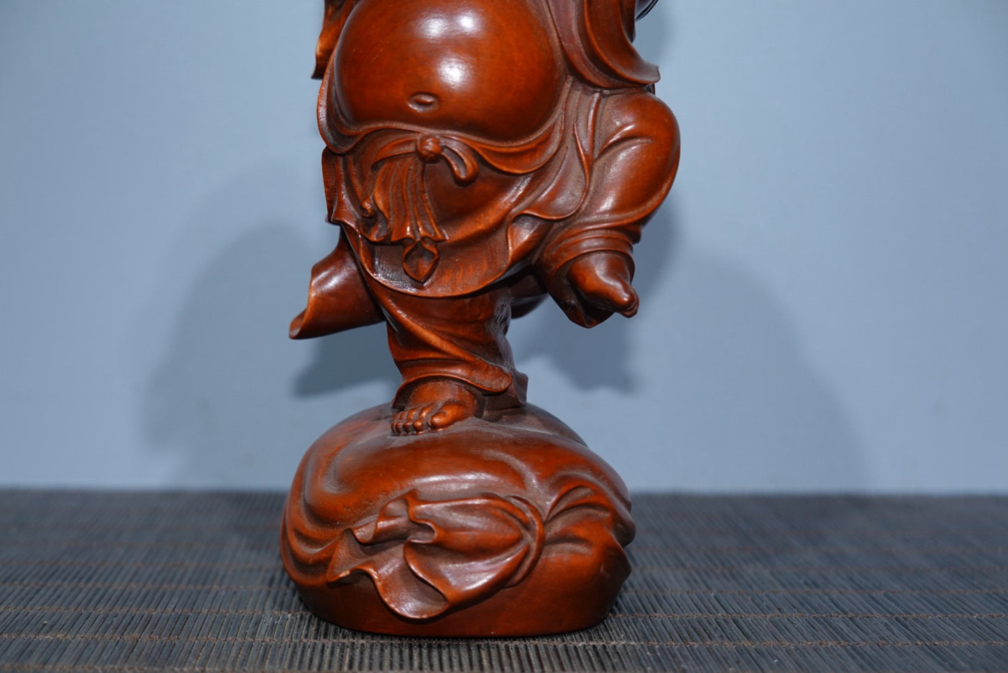 Collect boxwood carved Maitreya Buddha ornaments