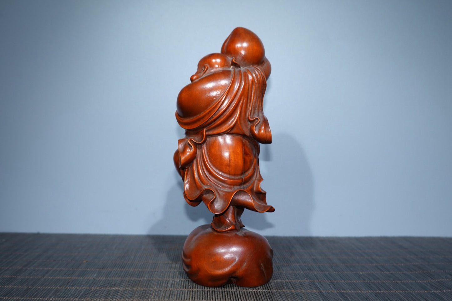Collect boxwood carved Maitreya Buddha ornaments