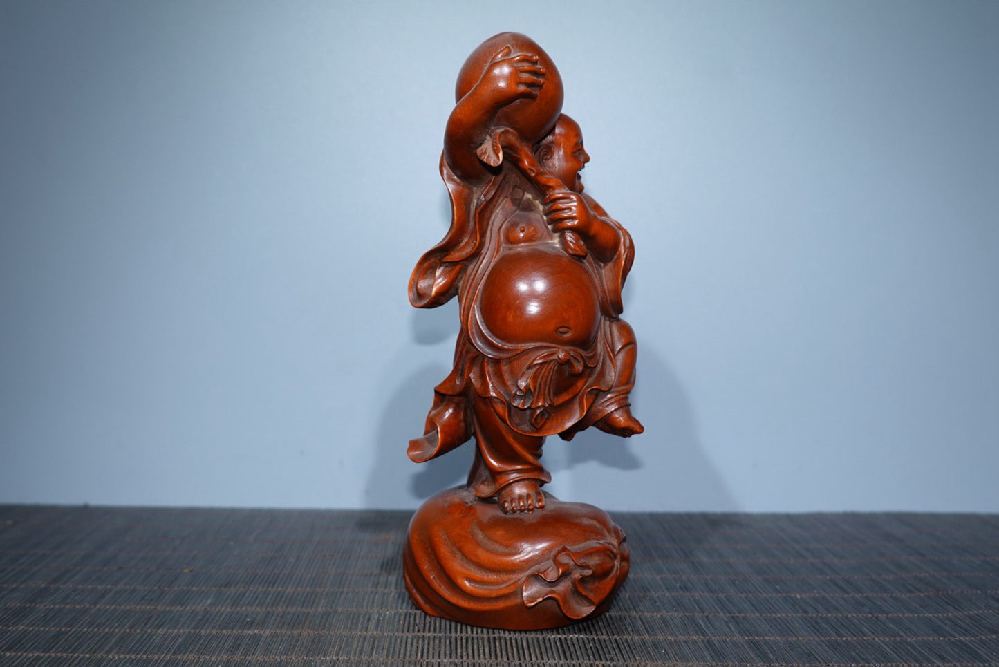 Collect boxwood carved Maitreya Buddha ornaments